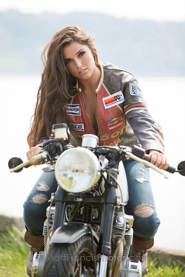 Girl in motorcycle